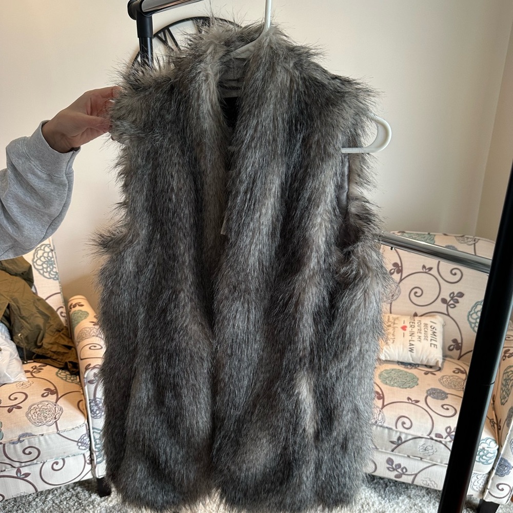 Banana Republic fur vest